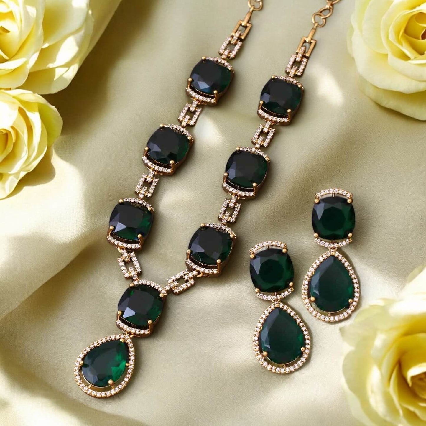 Emerald Oriana Victorian Jewellery Set- New Arrival