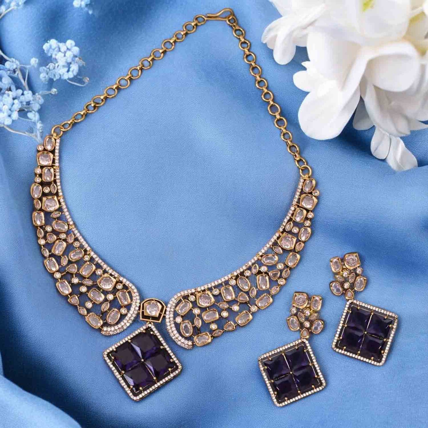 Purple Katherina Victorian Jewellery Set - New Arrival