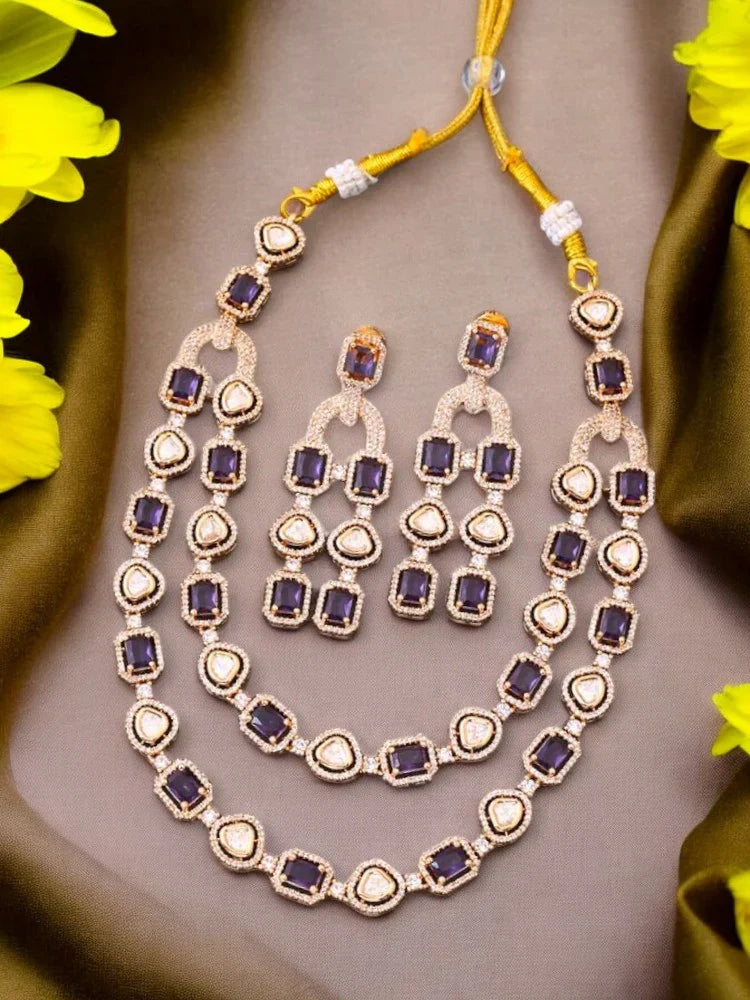 Purple Xavier Victorian Jewellery Set