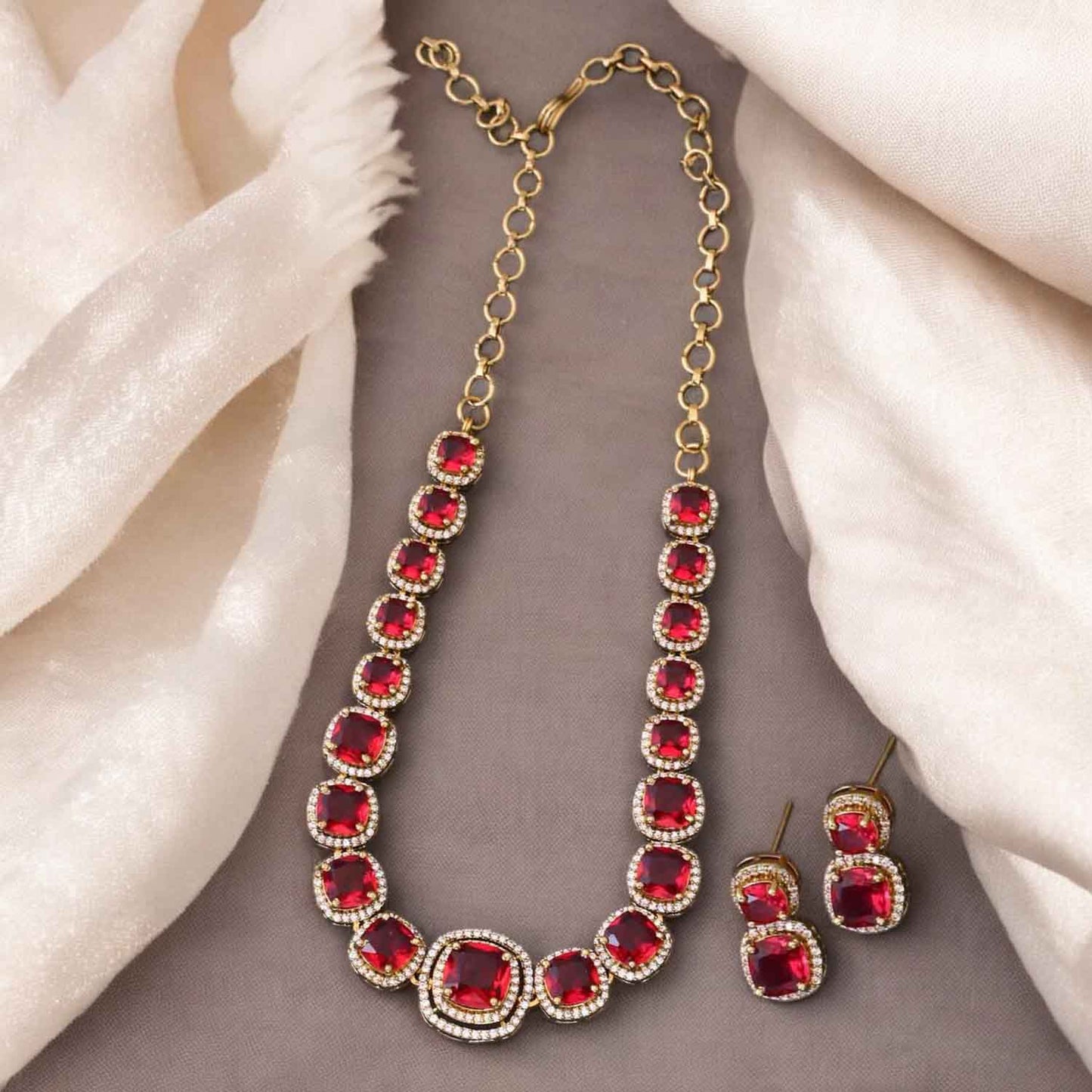 Ruby Anke Victorian Jewellery Set - New Arrival