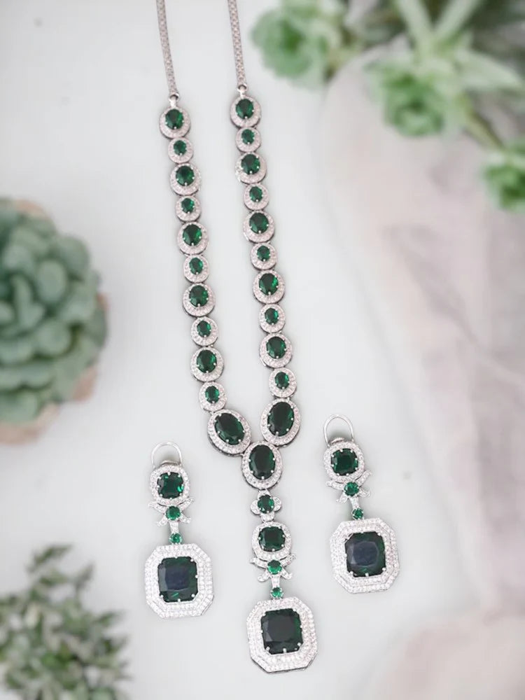 EMERALD AADRIAN ZIRCONIA JEWELLERY SET
