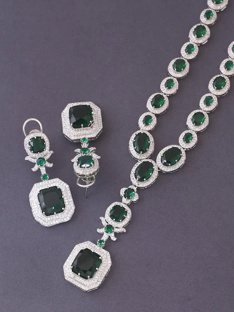 EMERALD AADRIAN ZIRCONIA JEWELLERY SET