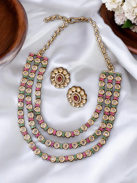 Multicolor Coralie Victorian Jewellery Set - New Arrival