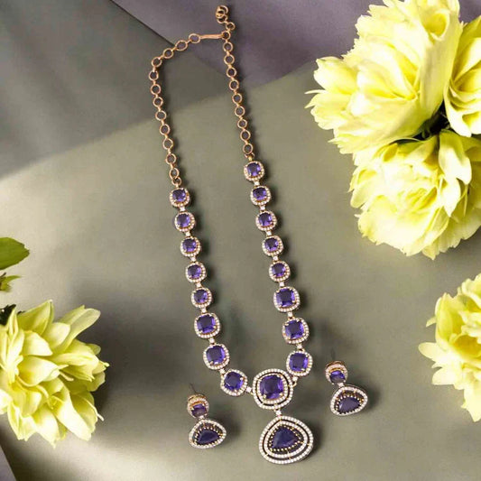 Purple Anna Victorian Jewellery Set - New Arrival
