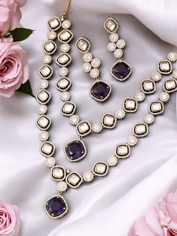 Purple Daiko Victorian Jewellery Set