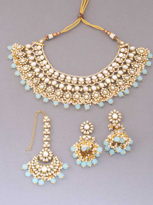 TURQUOISE ABHAYA JEWELLERY SET